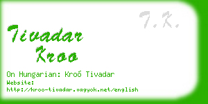 tivadar kroo business card